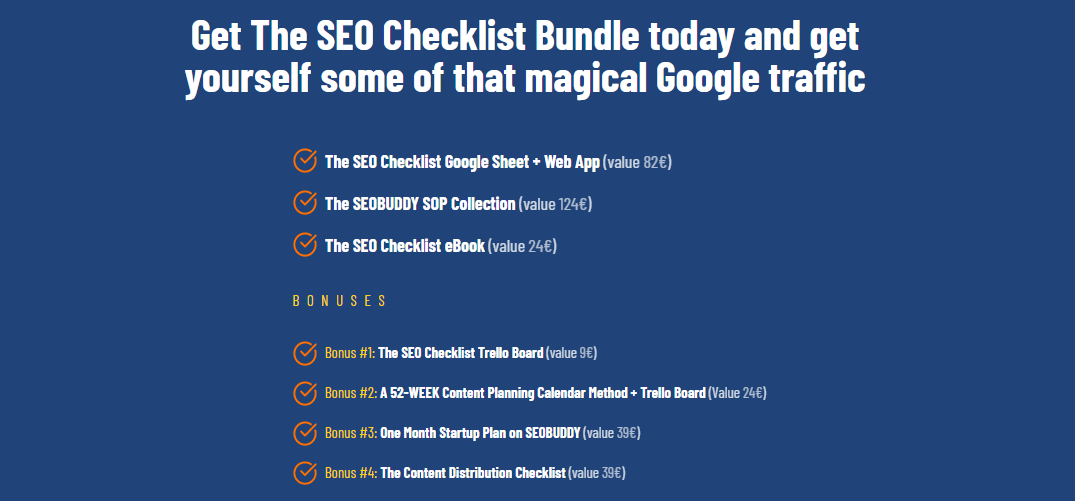 The SEO Checklist package