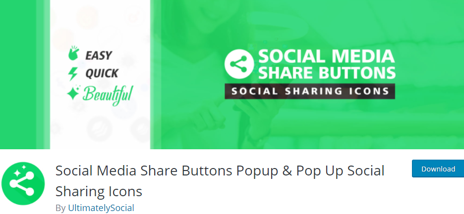 Social Media Share Buttons Popup & Pop Up Social Sharing Icons 