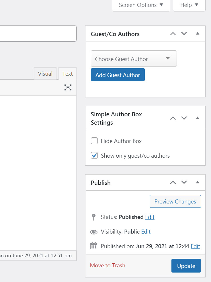 Guest Author options in WordPress