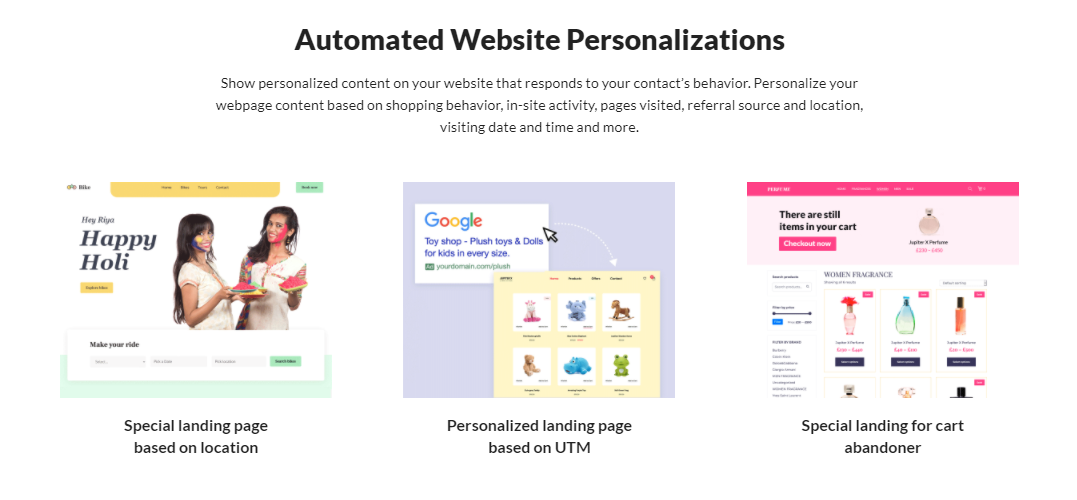Growmatik website personalization