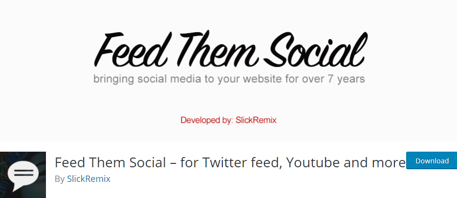 Feed Them Social - for Twitter feed, Youtube and more