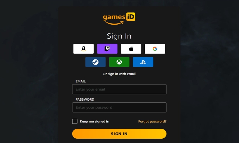 Create an Amazon Games ID from the Browser