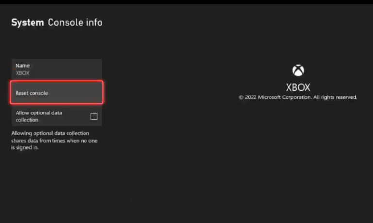 Try a Xbox Reset If Nothing Helps