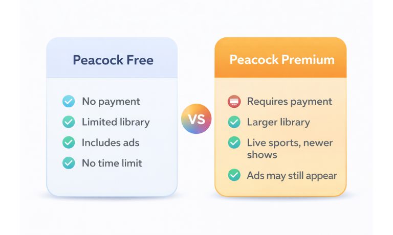 Peacock Free vs Paid Plans