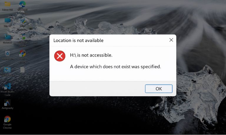 What Does “A Device Which Does Not Exist Was Specified” Mean