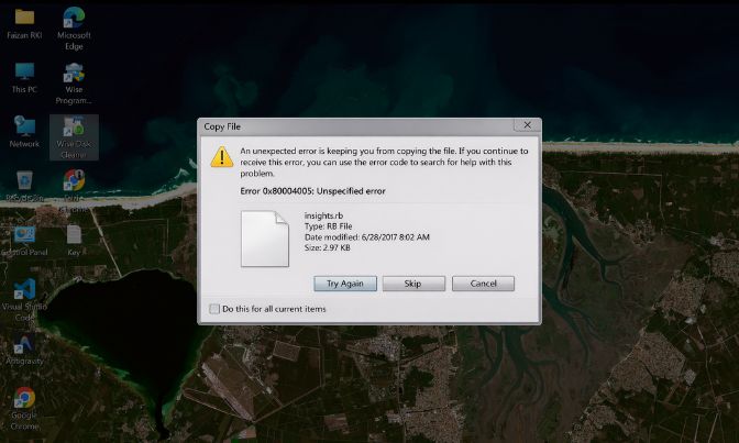 What Does “An Unexpected Error Is Keeping You From Copying the File” Mean