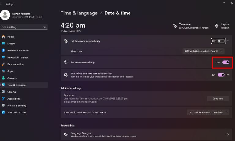Check System Date and Time