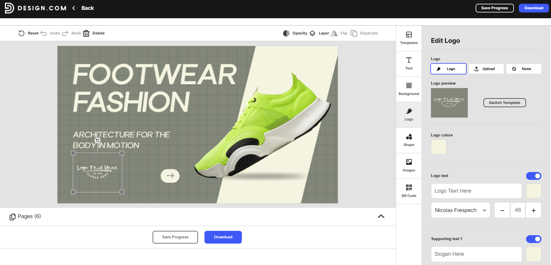 footwear-template
